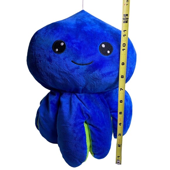Goffa Octopus Plush Blue With Green 12” - Picture 8 of 10